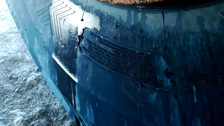 Brake fluid on a car tire