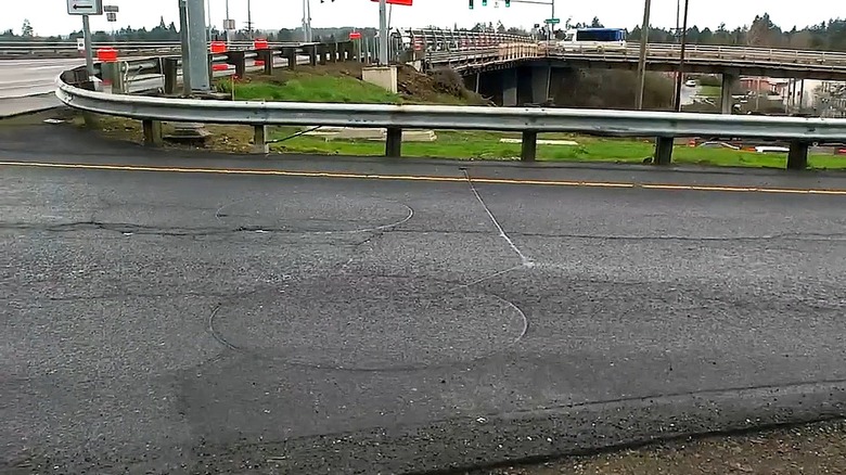 Inductive loop sensors embedded in a road surface