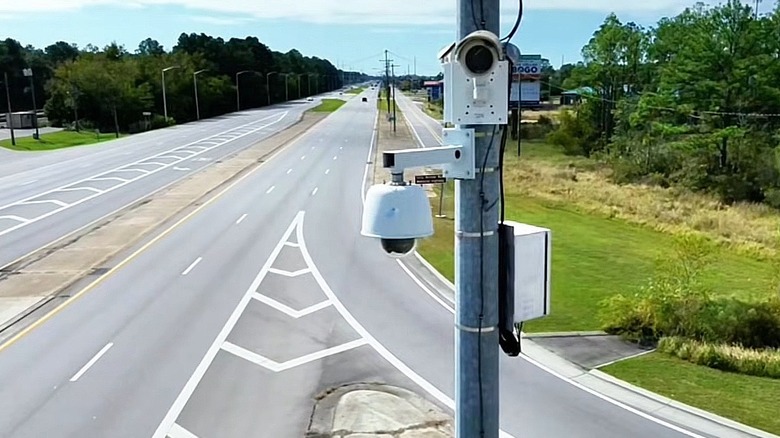 An intersection with multiple camera systems