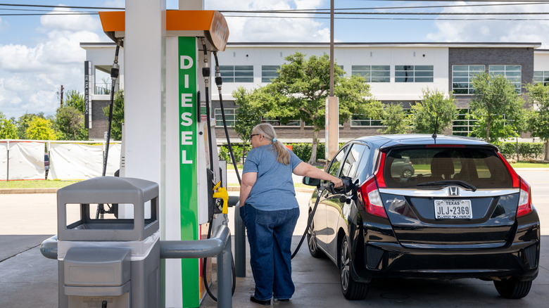 A person pumps gas at a Shell gas station on June 16, 2026 in Austin, Texas.