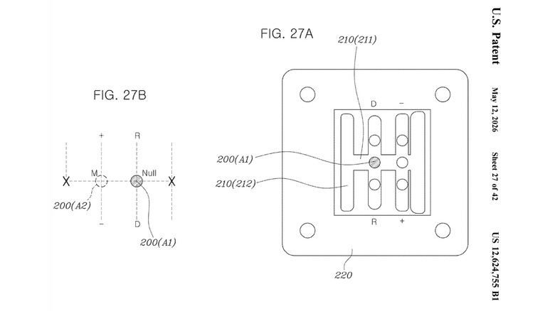 A patent drawing of Hyundai's electronic manual shifter