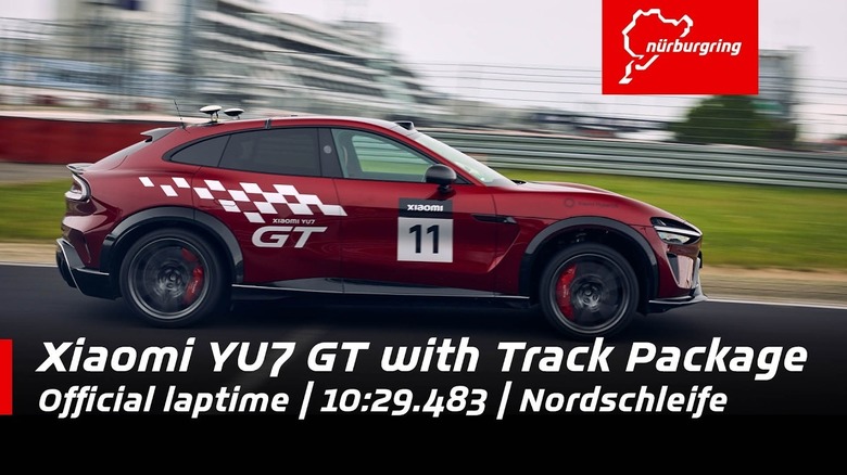 Xiaomi YU7 GT autonomous N&uuml;rburgring lap