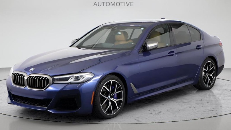Blue BMW M550