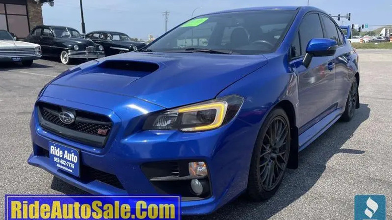 Blue 2016 Subaru WRX STI