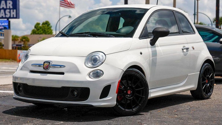 White Fiat 500 Abarth