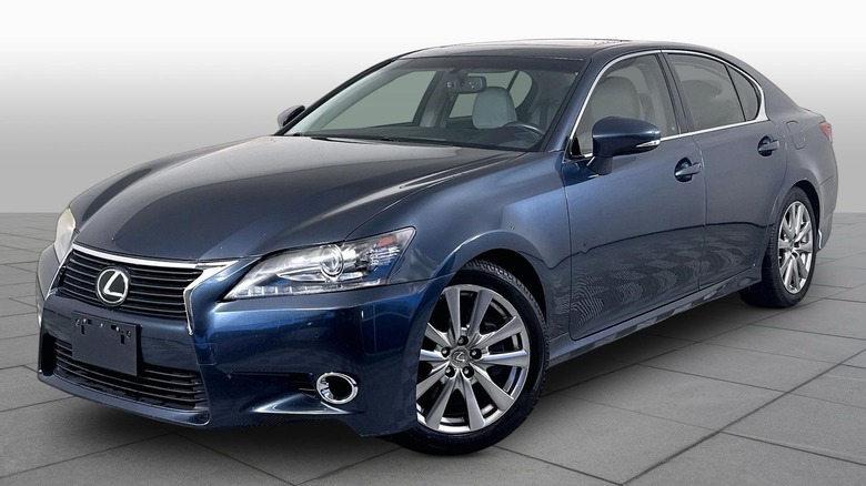 2014 Lexus GS 350 in blue front 3/4 view