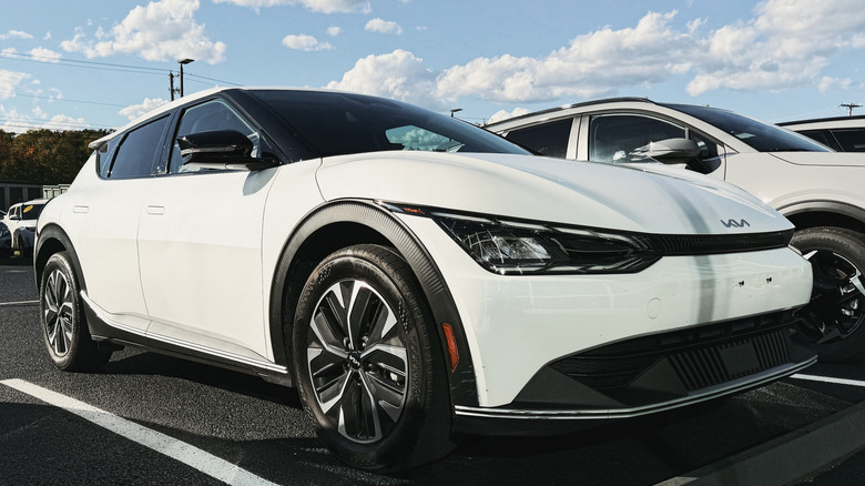 A 2024 Kia EV6 in white.