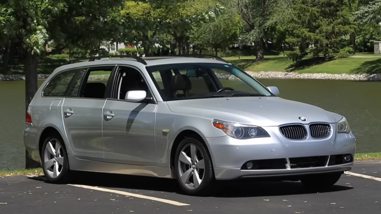 Silver bmw 5 series