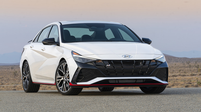 White 2022 Hyundai Elantra N