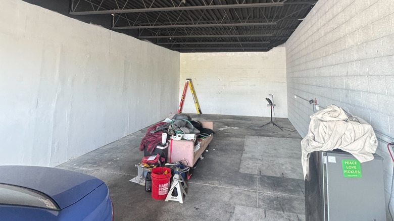 Freshly painted workshop