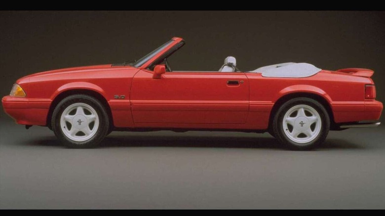 Red 1992 Ford Mustang Convertible