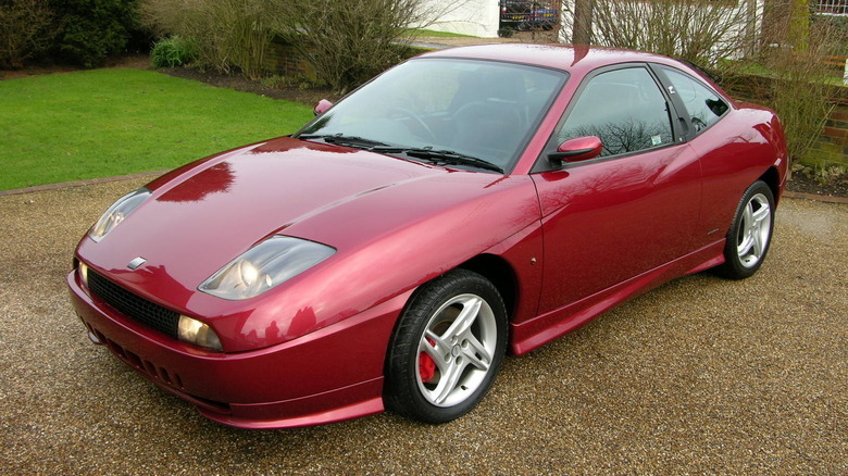A red Fiat Coupes