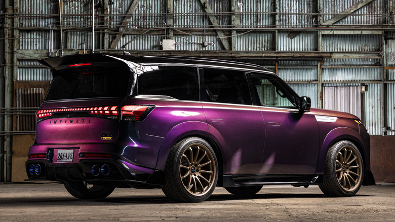 Infiniti QX80 R-Spec 2025 SEMA concept rear three-quarter