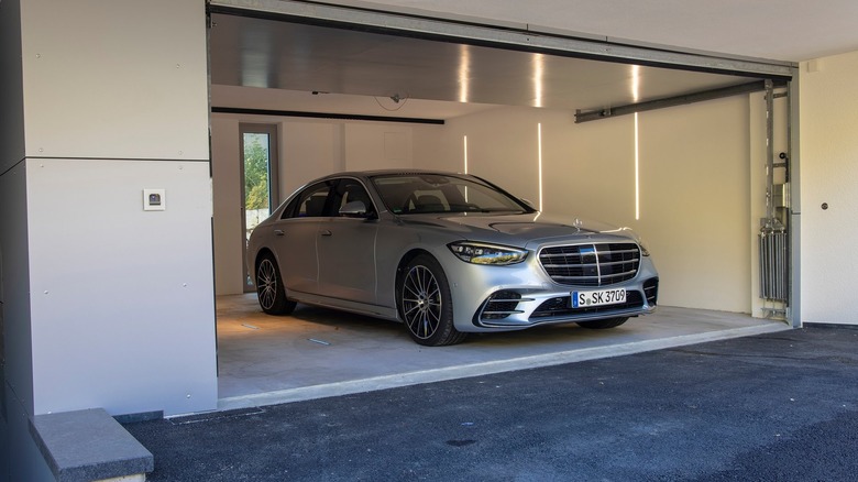 Silver Mercedes S-Class