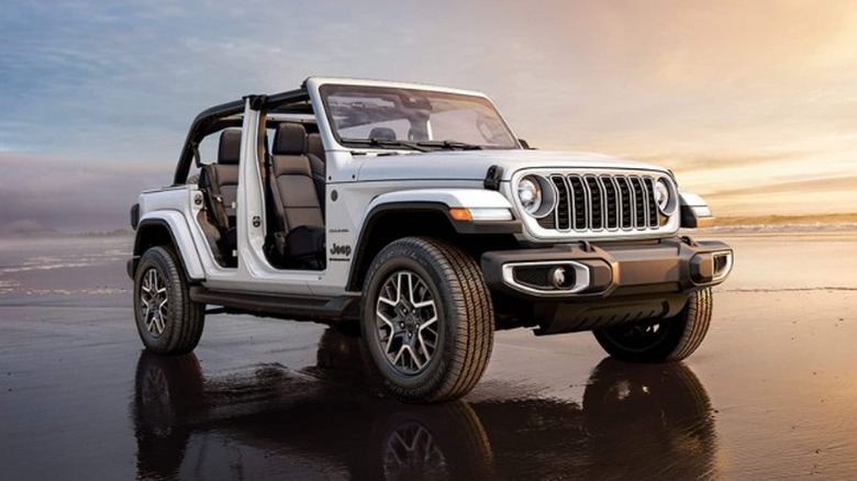 A white 2025 Jeep Wrangler