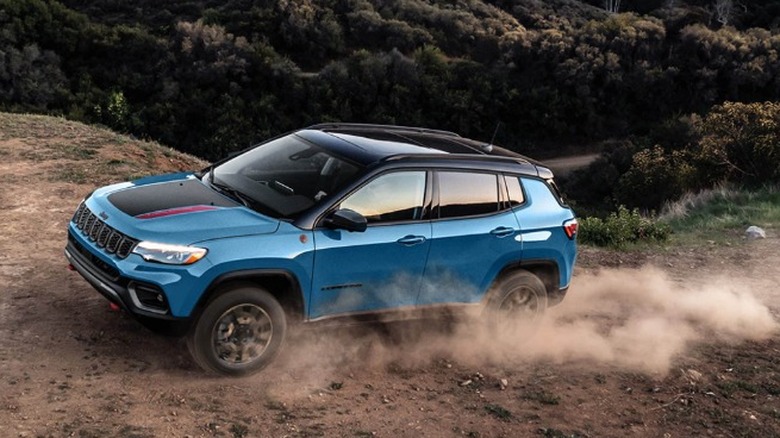 A blue 2025  Jeep Compass