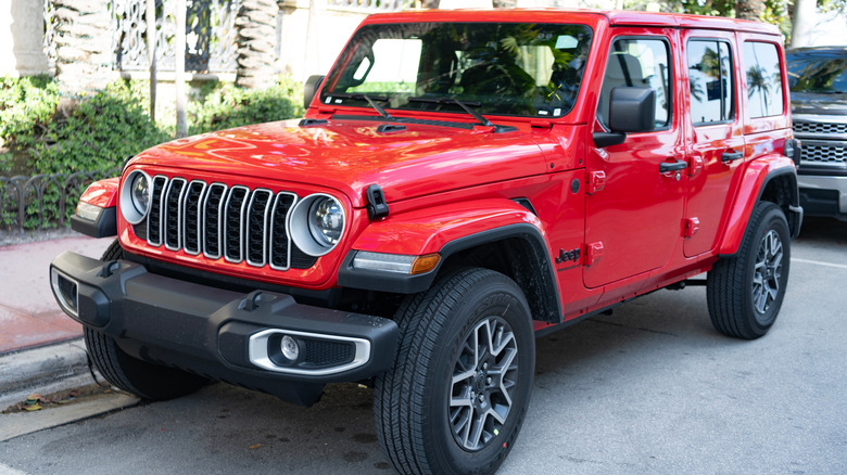 Photo of a red 2024 Jeep Wrangler 4-door