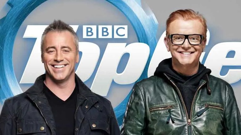Chris Evans and Matt LeBlanc in front of TopGear text