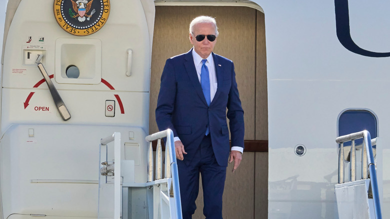President Joe Biden departing Air Force One