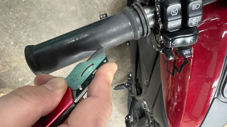 Cutting the grips off