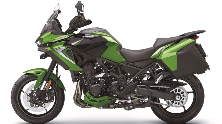 Kawasaki Versys 900 with hard bags attached