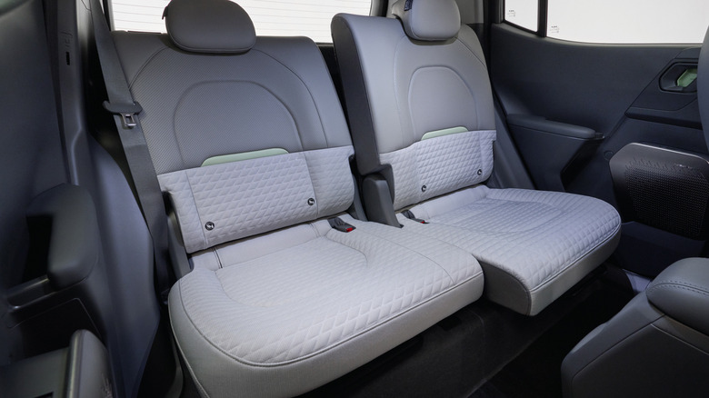 Back seat of a Kia EV2