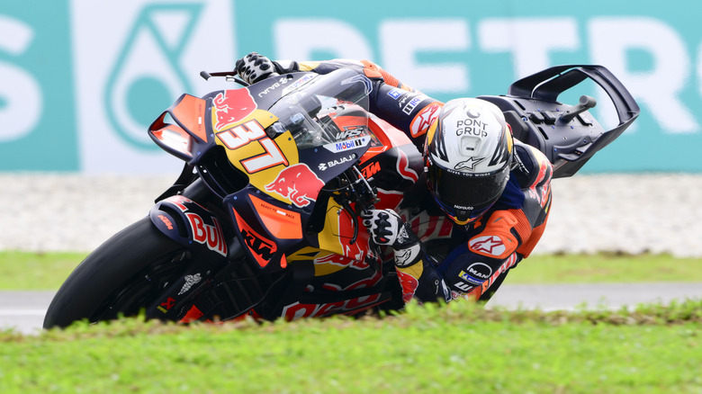 Pedro Acosta of Spain riding the Red Bull KTM Factory Racing bike (37) during qualifying ahead of the MotoGP of Malaysia at Sepang Circuit on October 25, 2025 in Kuala Lumpur, Malaysia.