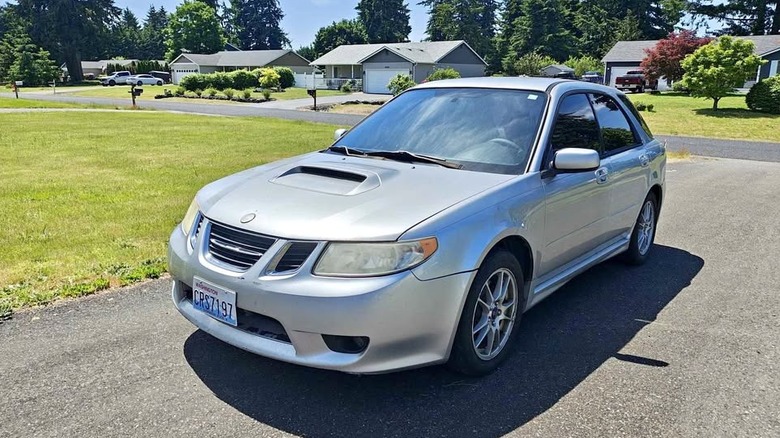 Silver Saab 9-2x Aero