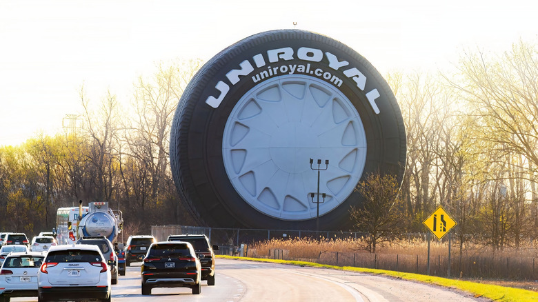 The giant Uniroyal tire on the I-94 near Allen Park, Detroit
