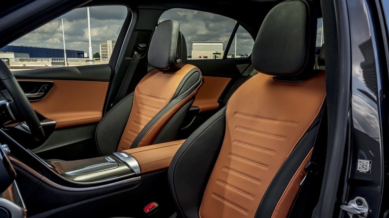 MB-Tex trimmed interior of a 2026 Mercedes C-Class