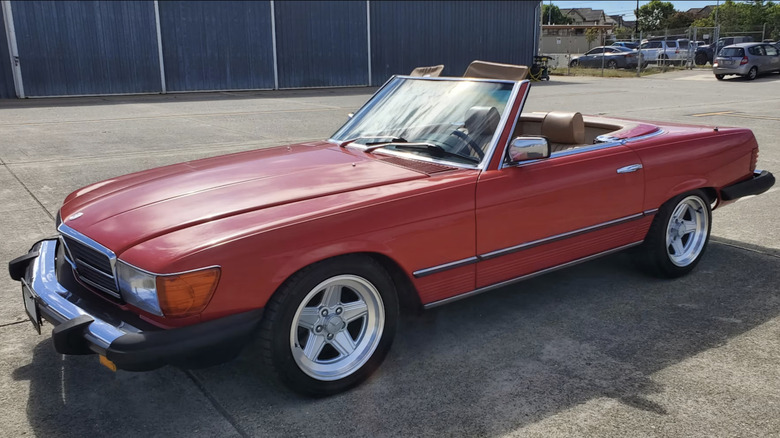 Red 1980 Mercedes-Benz 450SL Convertible
