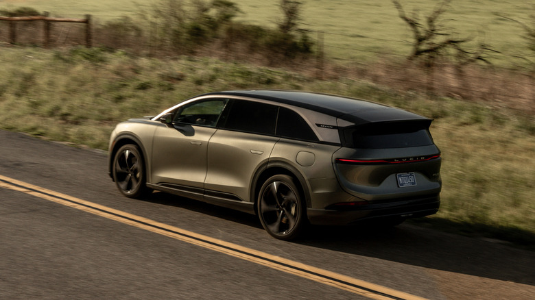 3 Lucid Air sedans hard front
