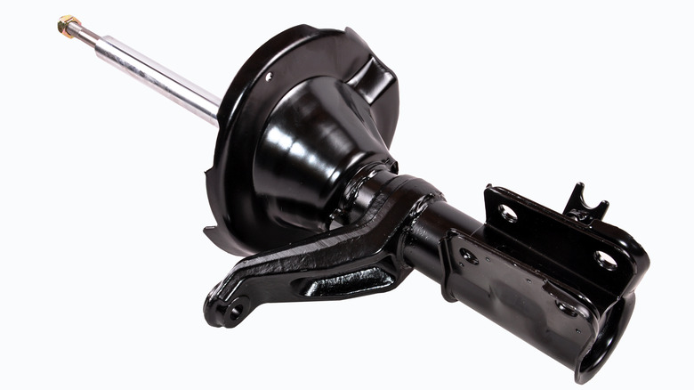 A MacPherson strut front assembly without the coil spring