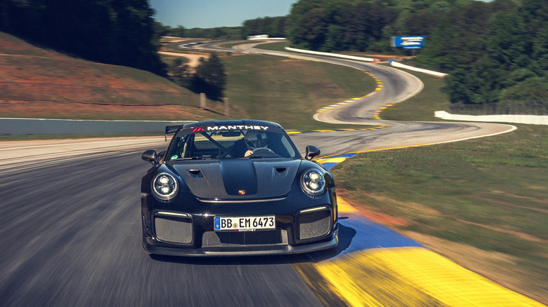 A 2019 Porsche 911 GT2 RS with the Manthey kit lapping Road Atlanta.