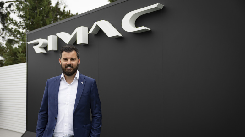 Mate Rimac, CEO of Rimac Automobili poses for photo at The Quail, A Motorsport Gathering on August 18, 2023 in Carmel, California.