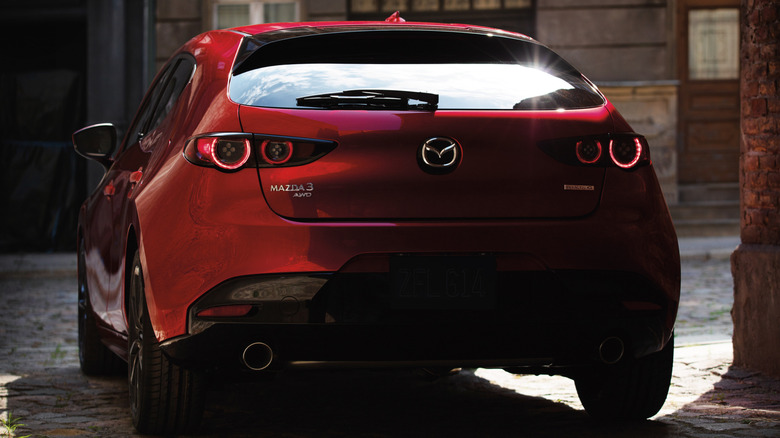 A 2026 Mazda3 in red