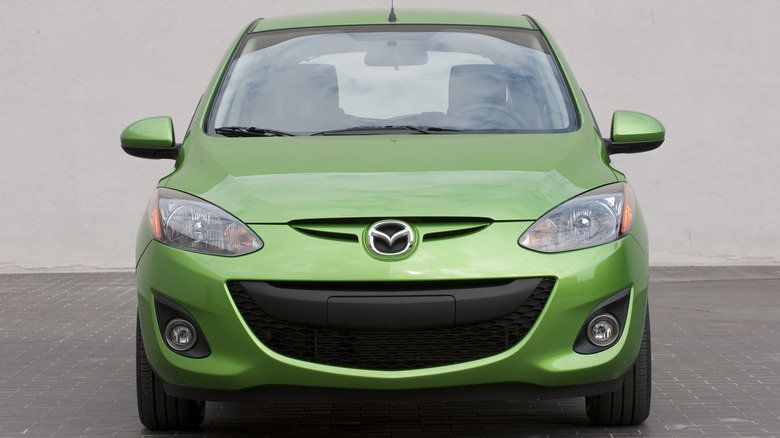 Front view of a 2011 Mazda2 subcompact hatchback