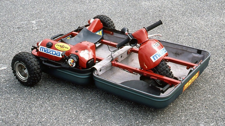 The Mazda Suitcase Car, a small pocket bike built into a suitcase