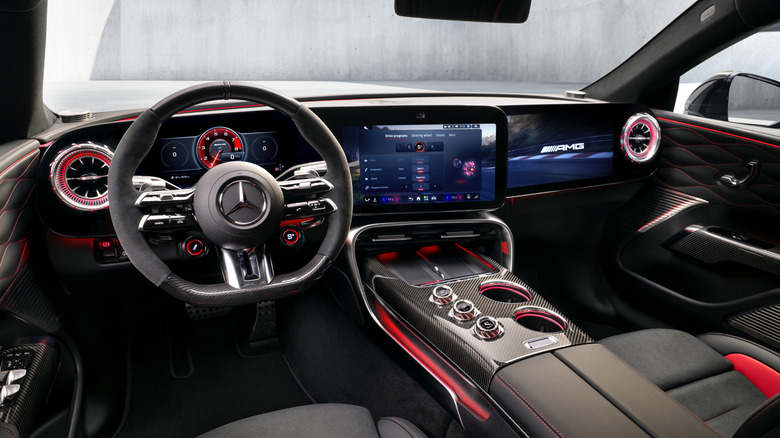 Dashboard of a new Mercedes-AMG GT 4-Door Coupe EV