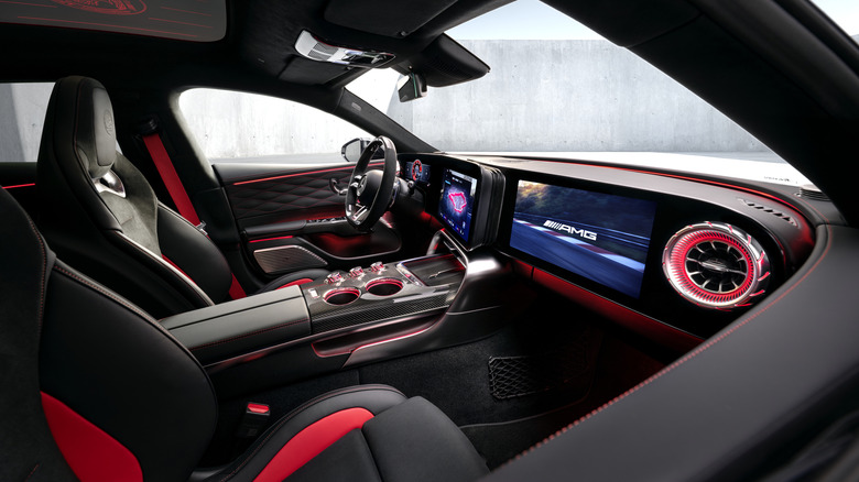 Interior of a new Mercedes-AMG GT 4-Door Coupe EV