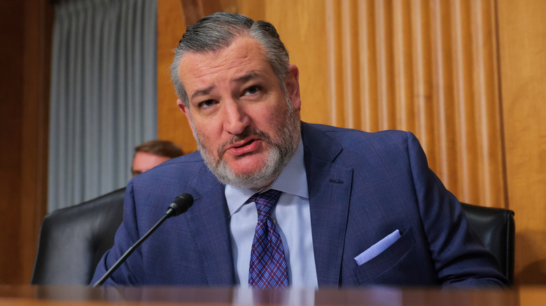 U.S. Sen. Ted Cruz (R-TX) questions U.S. Secretary of State Marco Rubio as he testifies during a Senate Foreign Relations Committee hearing in the Dirksen Senate Office Building on June 02, 2026 in Washington, DC.