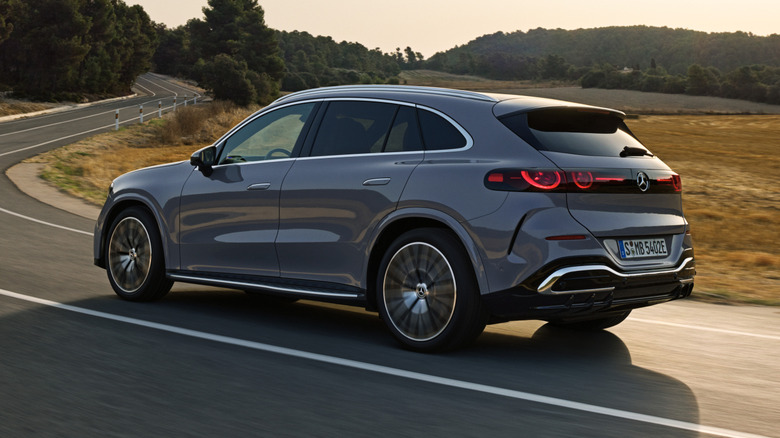 rear 3/4 view of a Mercedes-Benz GLC EV