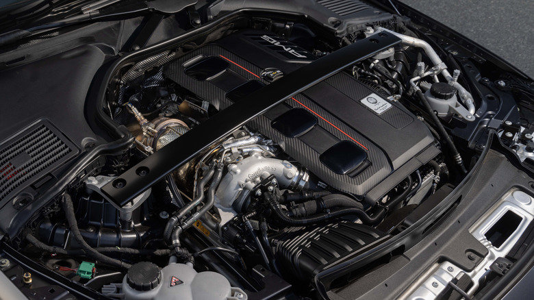 Engine view of a 2025 Mercedes-AMG C63 S