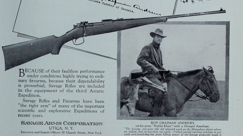 Part of a full page ad of the Savage Arms Corporation from the March-June 1921 issue of Hardware and Metal magazine.