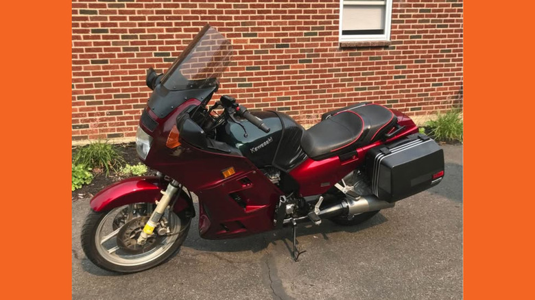 A red and green Kawasaki Concours