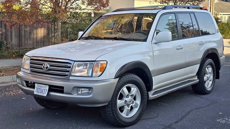 A white Toyota Land Cruiser