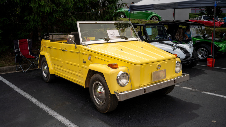 A yellow Volkswagen Thing