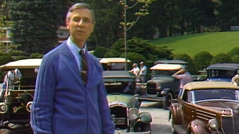 Mister Rogers at a car show