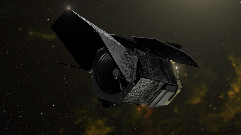 Artist's rendering of the Nancy Grace Roman Space Telescope in space