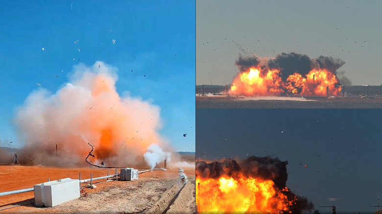 A composite view from three angles provides a complete picture of the detonation